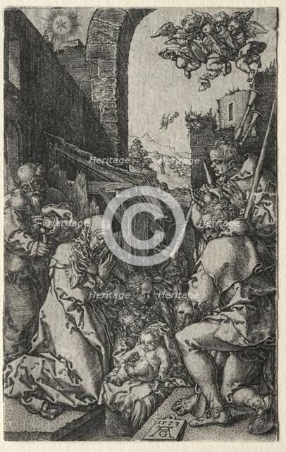 The Adoration of the Shepherds, 1553. Creator: Heinrich Aldegrever (German, 1502-1555/61).