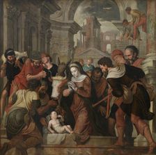 The Adoration of the Shepherds, 1555. Creator: Lambert van Noort