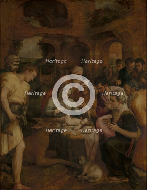 The Adoration of the Shepherds, 1568. Creator: Frans Floris.