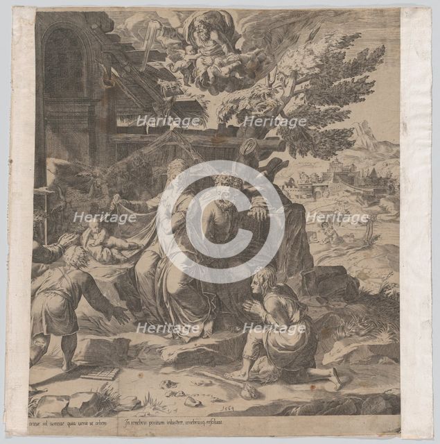 The Adoration of the Shepherds, 1569. Creator: Cornelis Cort.