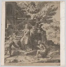 The Adoration of the Shepherds, 1569. Creator: Cornelis Cort