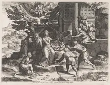 The Adoration of the Shepherds, 1569. Creator: Cornelis Cort