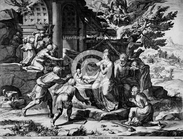 The Adoration of the Shepherds, 1569. Creator: Cornelis Cort.