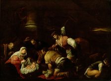 The Adoration of the Shepherds, 1585-1590. Creator: Jacopo Bassano il vecchio