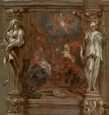 The Adoration of the Shepherds, 1649-1650. Creator: Lucas Franchoys the Younger