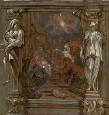 The Adoration of the Shepherds, 1649-1650. Creator: Lucas Franchoys the Younger