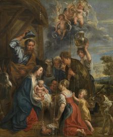 The Adoration of the Shepherds, 1653. Creator: Jacob Jordaens I
