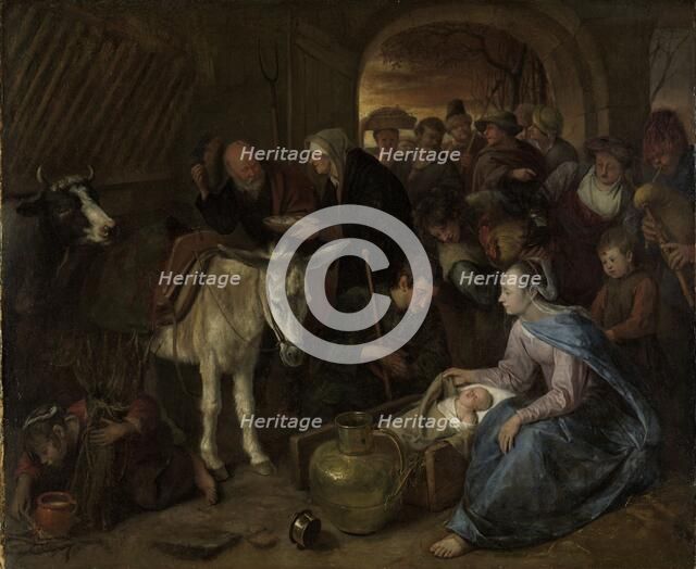 The adoration of the shepherds, 1660-1679. Creator: Jan Steen.