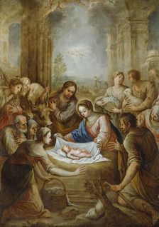 The Adoration of the Shepherds, 1678. Creator: Antonio van de Pere