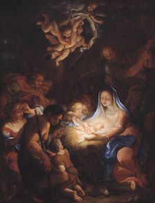 The Adoration of the Shepherds, 1720. Creator: Giuseppe Bartolomeo Chiari
