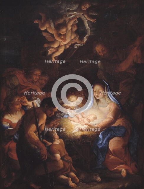 The Adoration of the Shepherds, 1720. Creator: Giuseppe Bartolomeo Chiari.