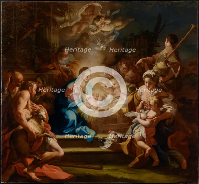 The Adoration of the Shepherds, 1720. Creator: Sebastiano Conca.