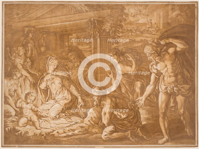 The Adoration of the Shepherds, 1724. Creator: Elisha Kirkall.