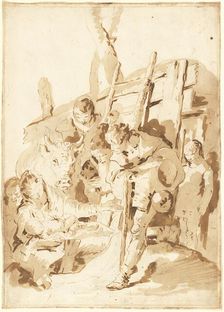 The Adoration of the Shepherds, 1735/1740. Creator: Giovanni Battista Tiepolo