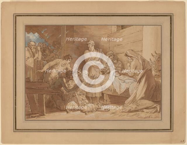 The Adoration of the Shepherds, 1805. Creator: Benjamin West.