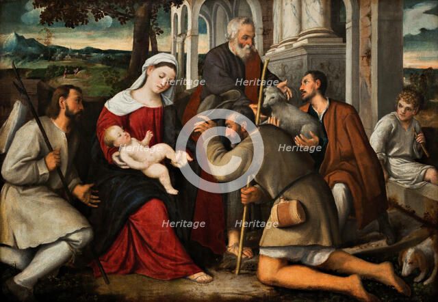 The Adoration of the Shepherds, n.d., c1510-1550. Creator: Bonifacio de' Pitati.