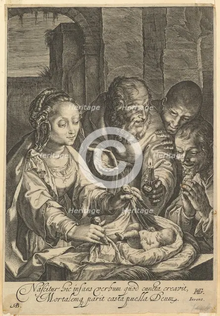 The Adoration of the Shepherds, after 1650. Creator: Abraham Blooteling.