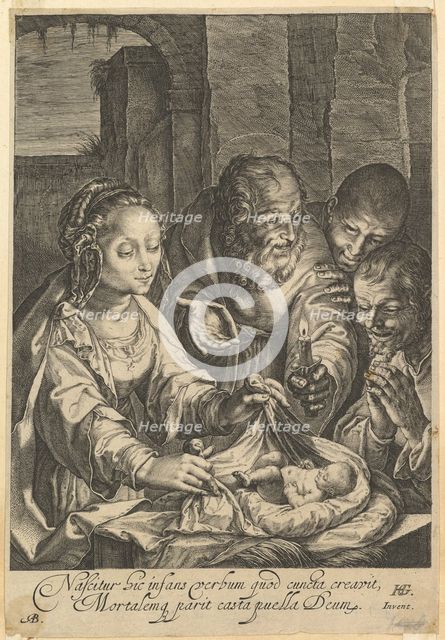The Adoration of the Shepherds, after 1650. Creator: Abraham Blooteling.