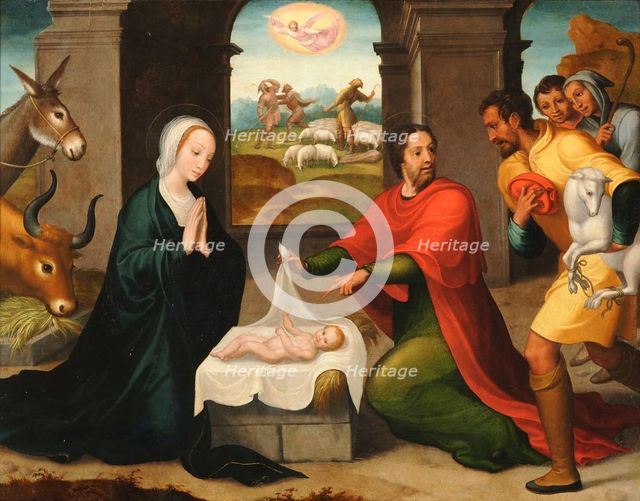 The Adoration of the Shepherds. Artist: Correa de Vivar, Juan (c. 1510-1566)
