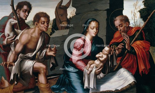 The Adoration of the Shepherds, between c1565 and c1570. Creator: Luis de Morales.