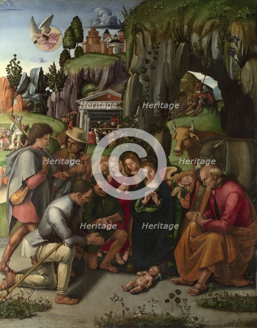 The Adoration of the Shepherds, c. 1496. Artist: Signorelli, Luca (ca 1441-1523)