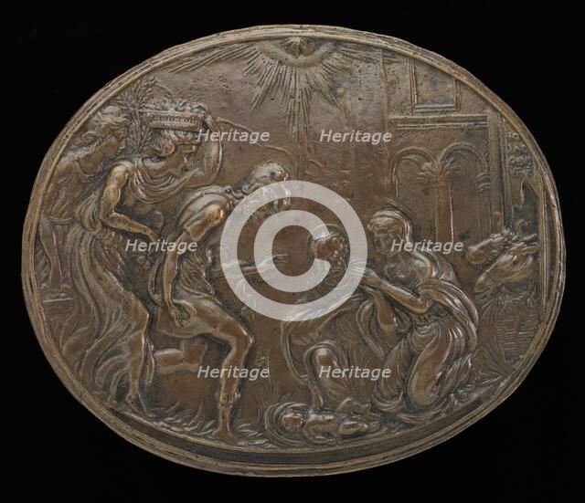 The Adoration of the Shepherds, c. 1526. Creator: Giovanni Jacopo Caraglio.