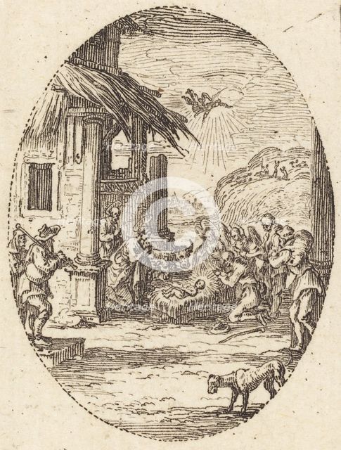The Adoration of the Shepherds, c. 1631. Creator: Jacques Callot.