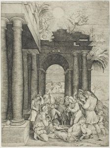 The Adoration of the Shepherds, c.1520. Creator: Master HFE