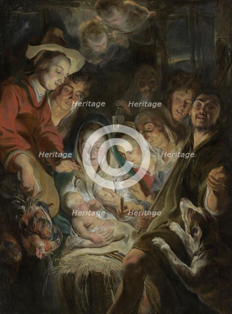The Adoration of the Shepherds, c1616-1617. Creator: Jacob Jordaens I.