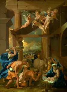 The Adoration of the Shepherds c1633. Artist: Nicolas Poussin