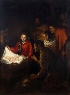 The Adoration of the Shepherds c1650. Creator: Murillo, Bartolomé Estebàn (1617-1682)
