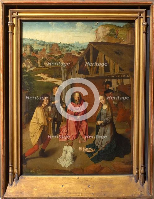 The Adoration of the Shepherds , ca 1485. Creator: David, Gerard (ca. 1460-1523).