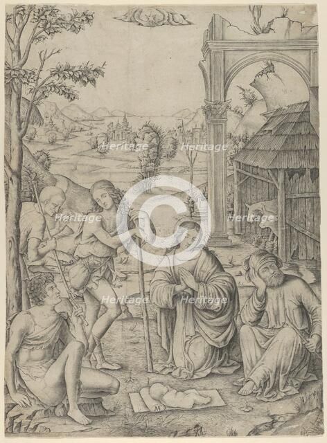 The Adoration of the Shepherds, ca. 1504. Creator: Marcantonio Raimondi.