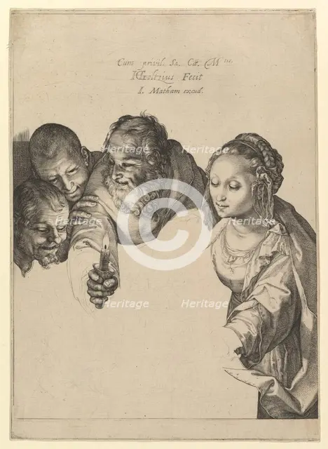 The Adoration of the Shepherds, ca. 1599. Creator: Hendrik Goltzius.