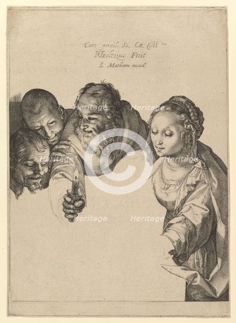 The Adoration of the Shepherds, ca. 1599. Creator: Hendrik Goltzius.