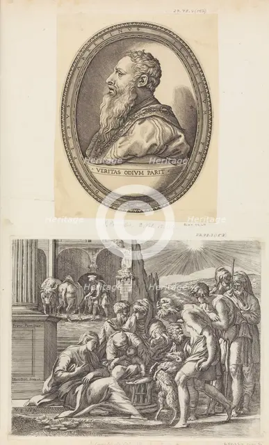 The Adoration of the Shepherds. Creator: Giovanni Jacopo Caraglio.