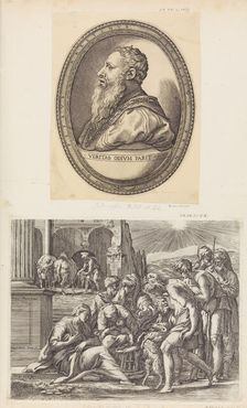 The Adoration of the Shepherds. Creator: Giovanni Jacopo Caraglio