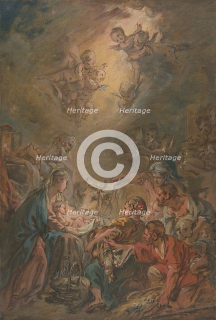 The Adoration of the Shepherds, . Creator: Francois Boucher.