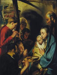 The Adoration of the Shepherds. Creator: Jordaens, Jacob (1593-1678)