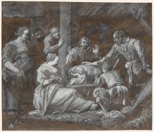 The Adoration of the Shepherds, late 1650s. Creator: Gerrit van Battem