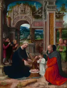 The Adoration of the Shepherds, probably 1520/1540. Creator: Adriaen Isenbrandt