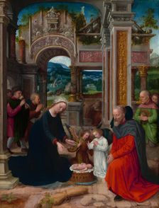 The Adoration of the Shepherds, probably 1520/1540. Creator: Adriaen Isenbrandt