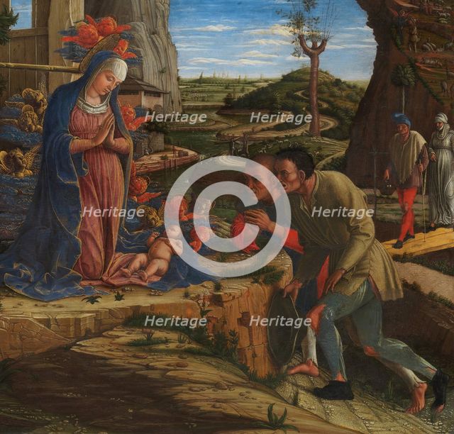 The Adoration of the Shepherds, shortly after 1450. Creator: Andrea Mantegna.