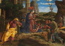 The Adoration of the Shepherds, shortly after 1450. Creator: Andrea Mantegna