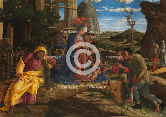 The Adoration of the Shepherds, shortly after 1450. Creator: Andrea Mantegna.