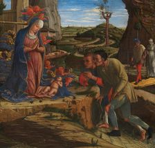 The Adoration of the Shepherds, shortly after 1450. Creator: Andrea Mantegna