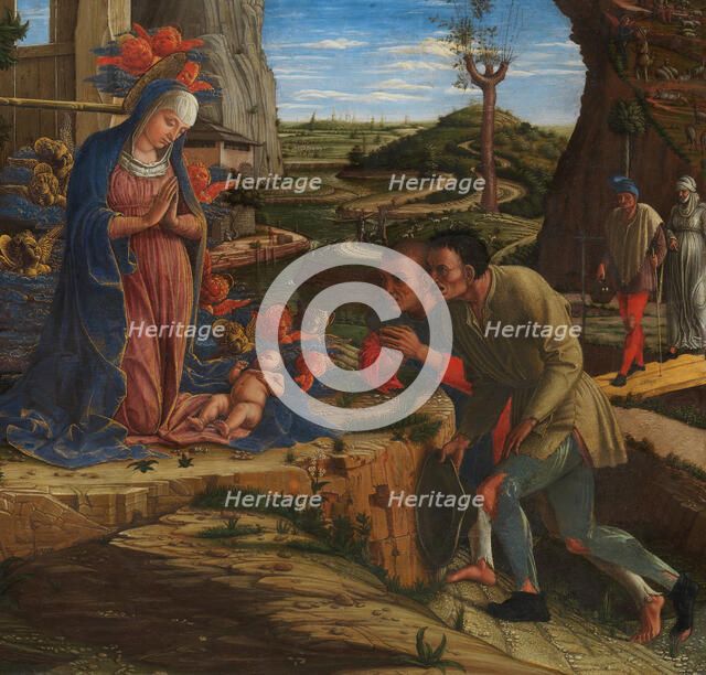 The Adoration of the Shepherds, shortly after 1450. Creator: Andrea Mantegna.