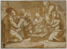 The Adoration of the Shepherds, unknown date. Creator: Anon