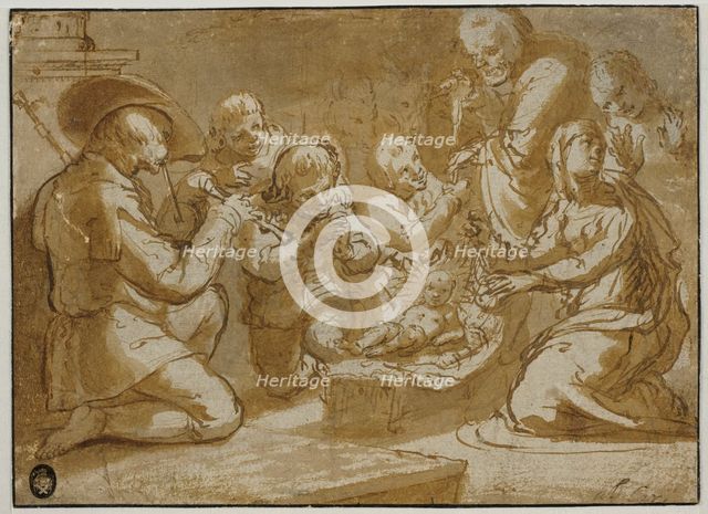 The Adoration of the Shepherds, unknown date. Creator: Anon.