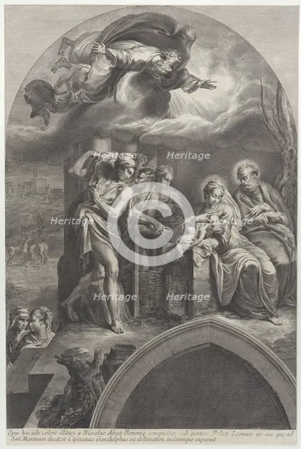 The Adoration of the Shepherds, with God the Father overhead, 1754-1802. Creator: Gaetano Gandolfi.